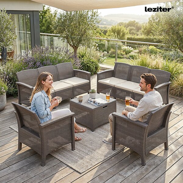 Leziter Venus Large 8 személyes kerti bútor garnitúra cappuccino