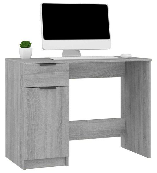 VidaXL szürke sonoma színű szerelt fa íróasztal 100 x 50 x 75 cm