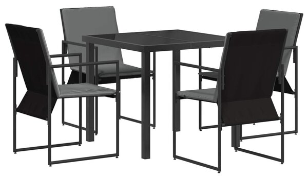 Kert étkező szett 5 pcs Fekete és Antracit 80 x 80 x 73 cm
