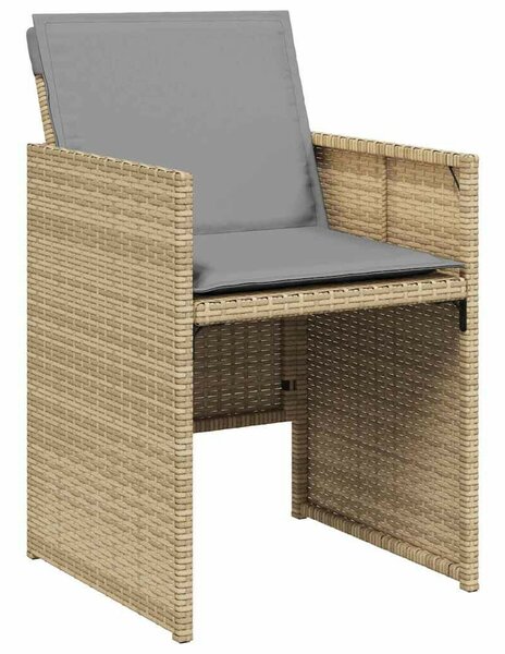 Kert étkező szett 5 pcs Bézs polirattan