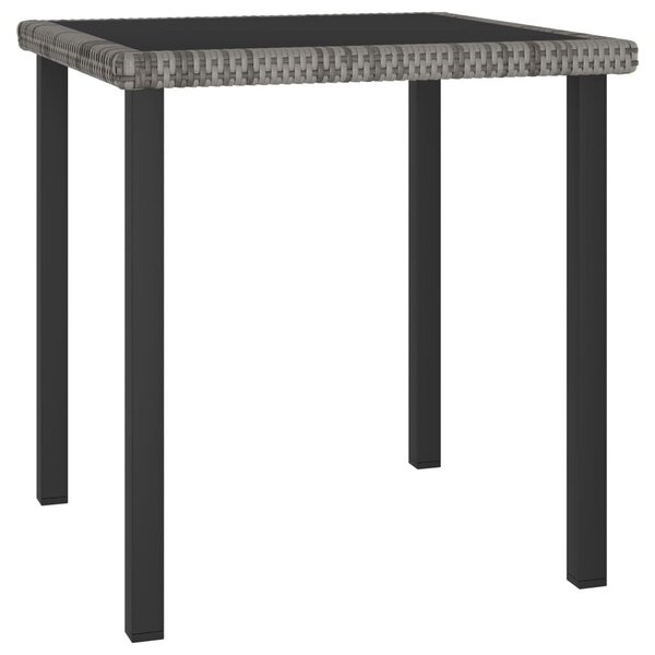 3 részes szürke polyrattan kerti étkezőgarnitúra