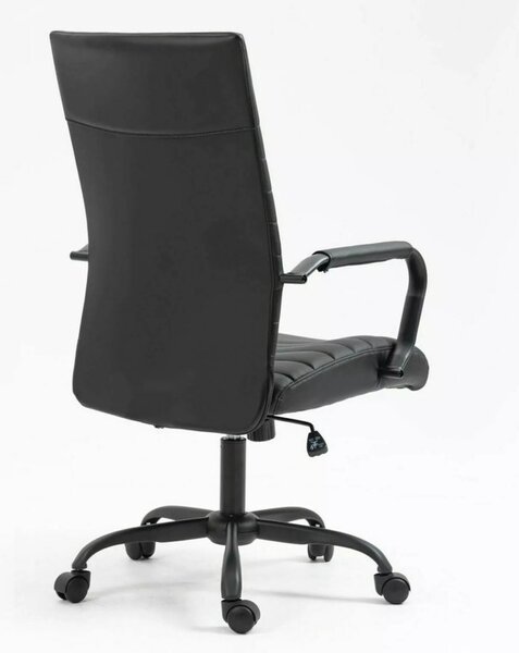 Q-306 Ergonomikus Műbőr Forgószék Fekete TILT