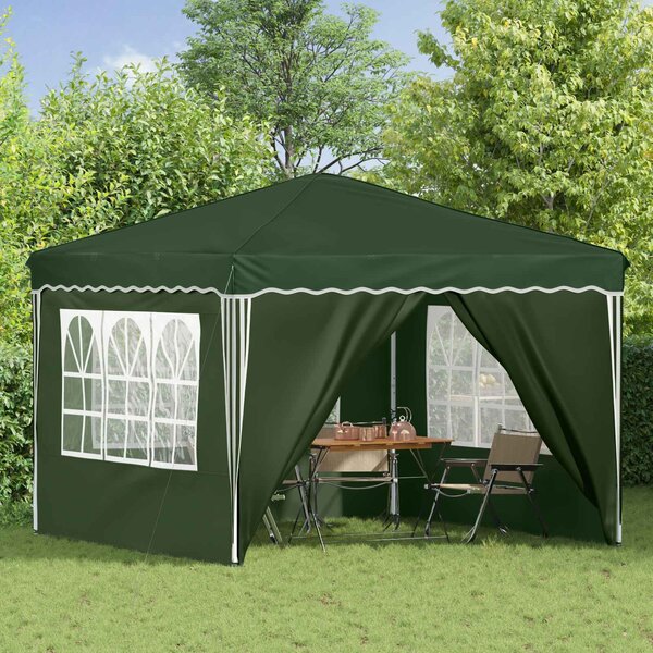 VidaXL Parti sátor 288 x 288 x 245 cm Zöld Oxford Szövet