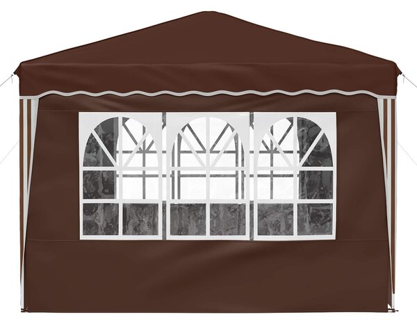VidaXL Parti sátor 288 x 288 x 245 cm Barna Oxford Szövet