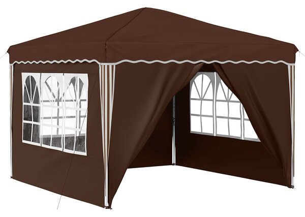 VidaXL Parti sátor 288 x 288 x 245 cm Barna Oxford Szövet
