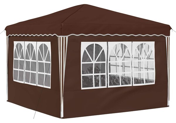 VidaXL Parti sátor 288 x 288 x 245 cm Barna Oxford Szövet