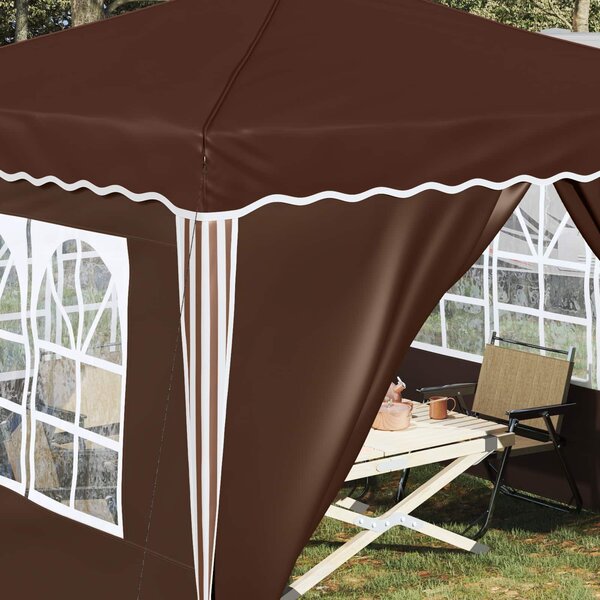 VidaXL Parti sátor 288 x 288 x 245 cm Barna Oxford Szövet