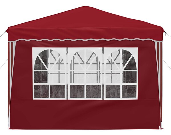 VidaXL Parti sátor 288 x 288 x 245 cm Burgundi Oxford Szövet