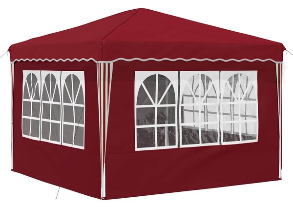 VidaXL Parti sátor 288 x 288 x 245 cm Burgundi Oxford Szövet