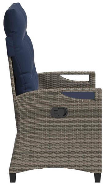 VidaXL Kerti pad párnával 105 x 60 x 112 cm acél