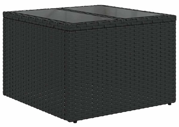 VidaXL Polyrattan Kerti Ülőgarnitúra - 9 részes - Fekete