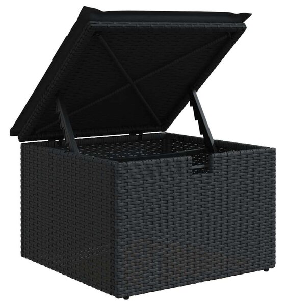 VidaXL Polyrattan Kerti Ülőgarnitúra - 6 részes - Fekete