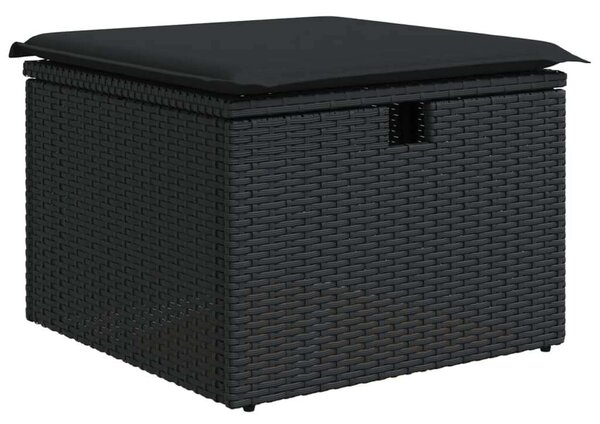 VidaXL Polyrattan Kerti Ülőgarnitúra - 8 részes - Fekete