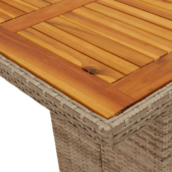 Polyrattan Kerti Étkezőgarnitúra - 7 részes - Bézs