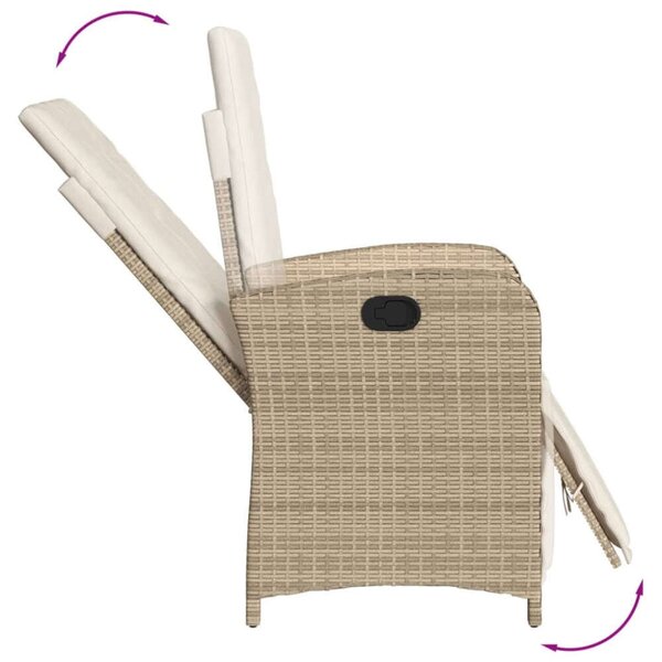 Polyrattan Kerti Étkezőgarnitúra - 7 részes - Bézs