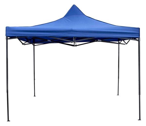 Kerti fém pavilon sátor, vízálló, 3x3 m, kék, teleszkópos lábak