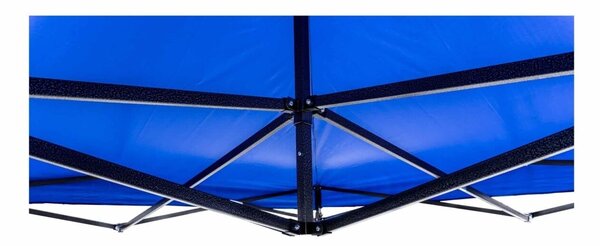 Kerti fém pavilon sátor, vízálló, 3x3 m, kék, teleszkópos lábak