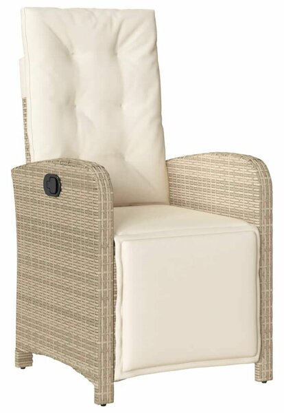 Polyrattan Kerti Étkezőgarnitúra - 7 részes - Bézs