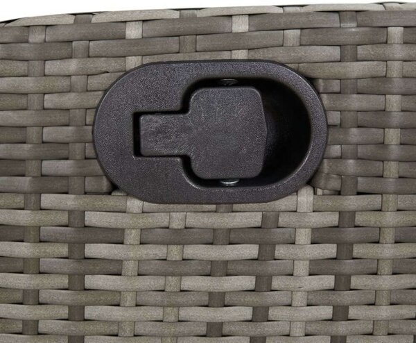 Polyrattan Kerti Étkezőgarnitúra - 7 Személyes - Szürke