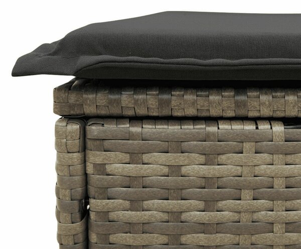 VidaXL 11 részes szürke polyrattan kerti ülőgarnitúra párnákkal