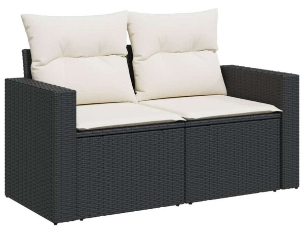VidaXL Polyrattan Kerti Ülőgarnitúra - 7 részes - Fekete