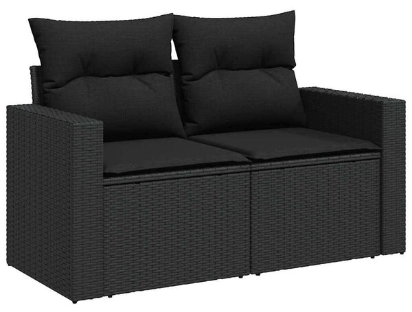 VidaXL Polyrattan Kerti Ülőgarnitúra - 11 részes - Fekete