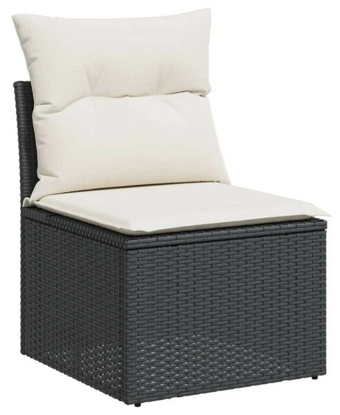 VidaXL Polyrattan Kerti Ülőgarnitúra - 9 részes - Fekete