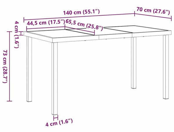 5 darabos kerti étkező szett párnákkal Fekete poli rattan