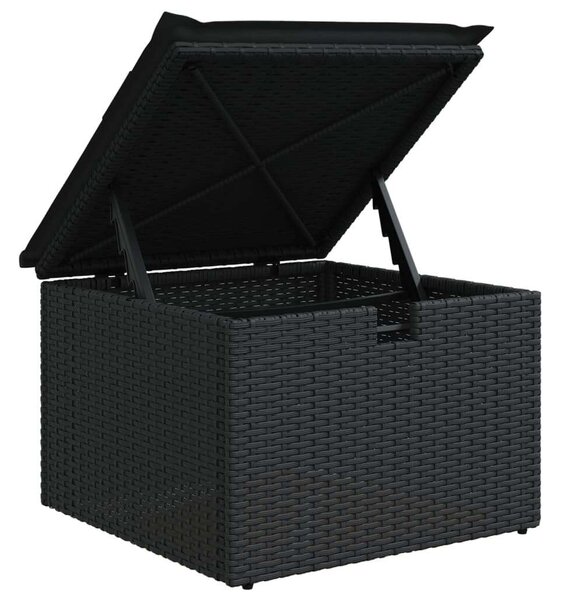 VidaXL Polyrattan Kerti Ülőgarnitúra - 8 részes - Fekete