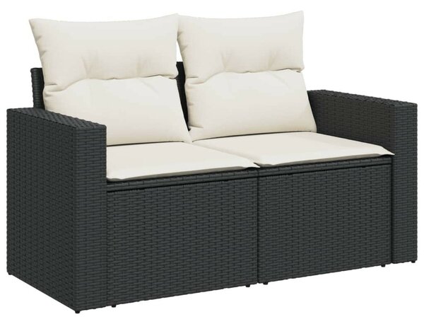VidaXL Polyrattan Kerti Ülőgarnitúra - 10 részes - Fekete
