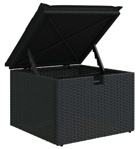 VidaXL Polyrattan Kerti Ülőgarnitúra - 6 részes - Fekete