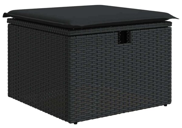 VidaXL Polyrattan Kerti Ülőgarnitúra - 6 részes - Fekete