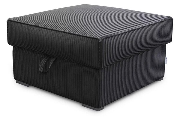 Fekete SMART COSARO tárolós puff, 65x65 cm