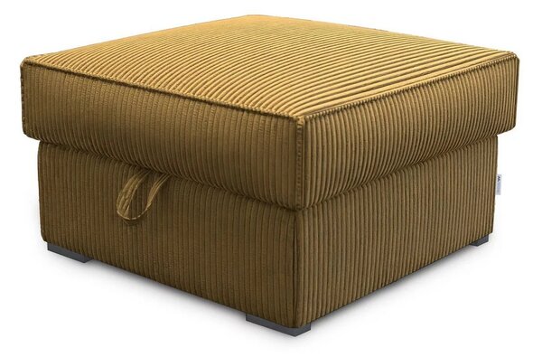 Mustársárga SMART COSARO tárolós puff, 65x65 cm