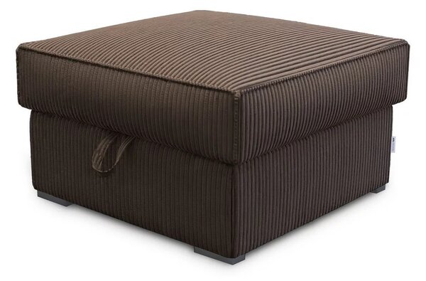 Taburet SMART COSARO XL tárolóval 71x71 cm, sötétbarna