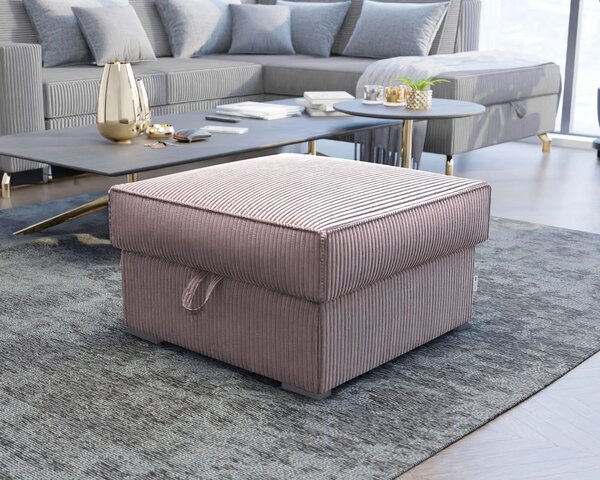 Világoslila SMART COSARO tárolós puff, 65x65 cm