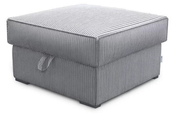 Taburet SMART COSARO XL tárolóhellyel 71x71 cm, világosszürke