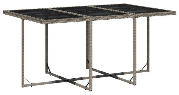 11 részes szürke polyrattan kerti ülőgarnitúra párnákkal