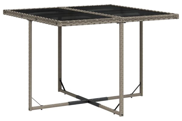 9 részes szürke polyrattan kerti étkezőgarnitúra párnával