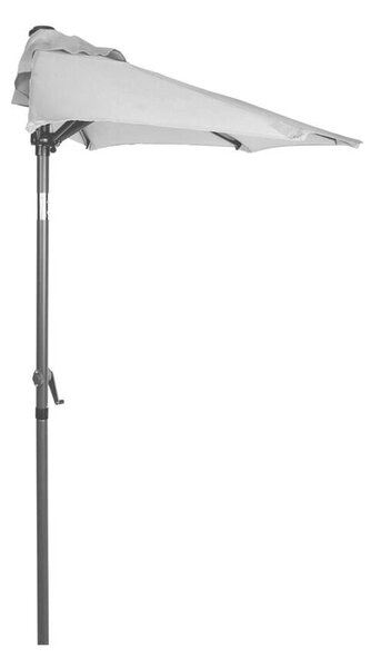 Siesta Félköríves Napernyő - Világosszürke - 94cm