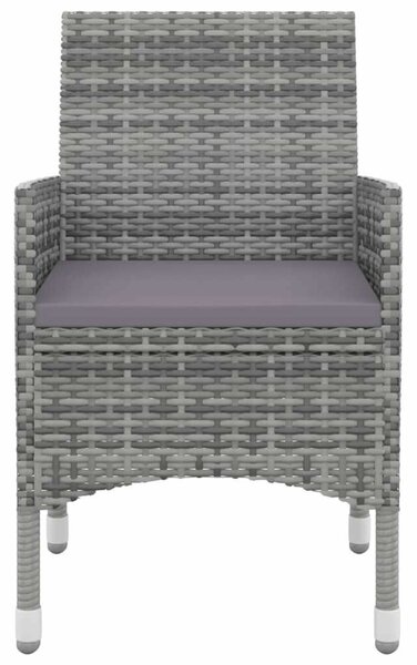 VidaXL 7 részes polyrattan és üveg kerti étkezőgarnitúra párnákkal