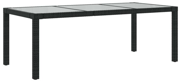 Kültéri Polyrattan Étkezőgarnitúra - 7 részes - Fekete