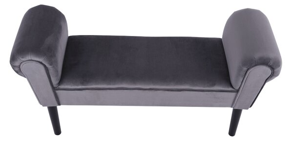 KONDELA Lóca, Velvet szövet, szürke/fekete, BURDA