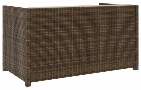 VidaXL 5 részes Kerti Ülőgarnitúra - Barna Polyrattan