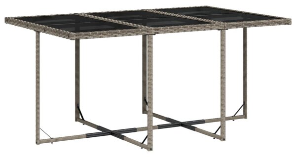 11 részes szürke polyrattan kerti ülőgarnitúra párnákkal