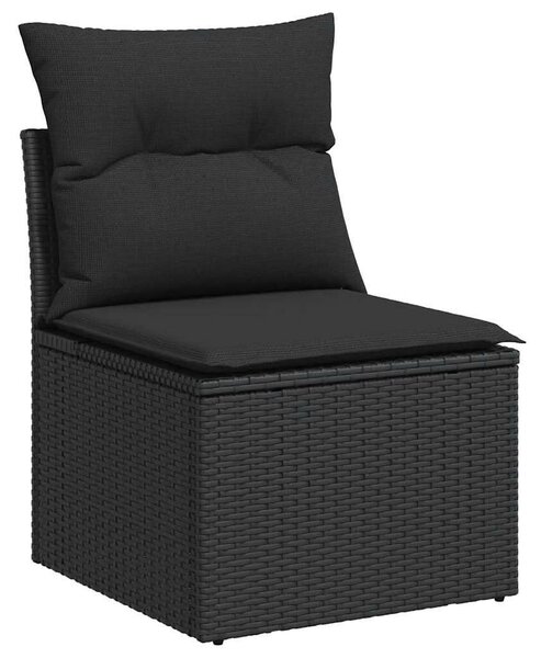 VidaXL Polyrattan Kerti Ülőgarnitúra - 9 részes - Fekete
