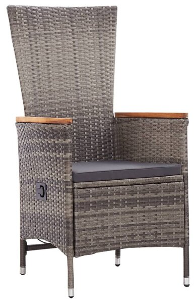7 részes szürke polyrattan kerti étkezőgarnitúra