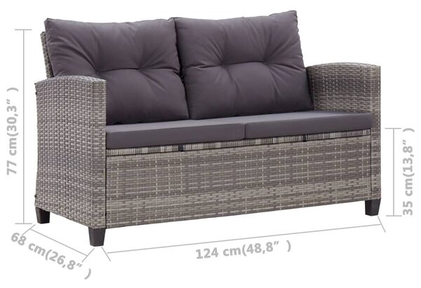 Polyrattan Kerti Étkezőgarnitúra - 3 részes