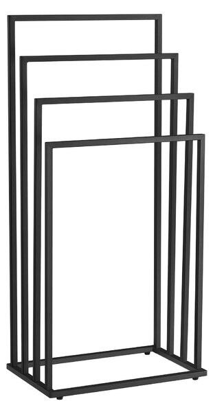 Törölközőtartó LINESTRO fém, 4 karral 93x45cm, fekete