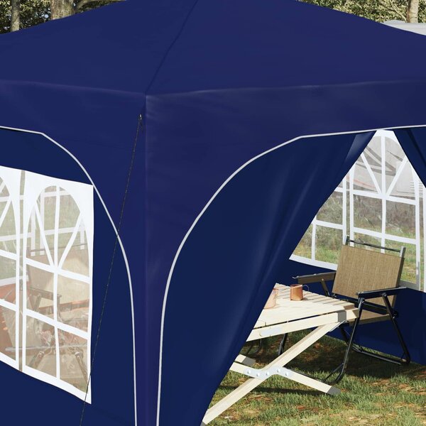 VidaXL Parti sátor 290 x 290 x 245 cm Kék 210D Oxford ezüst bevonattal